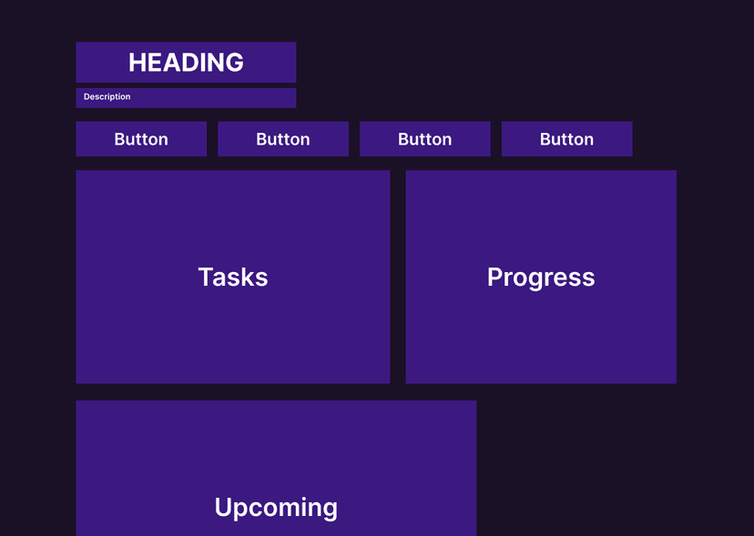Course Dashboard Wireframe