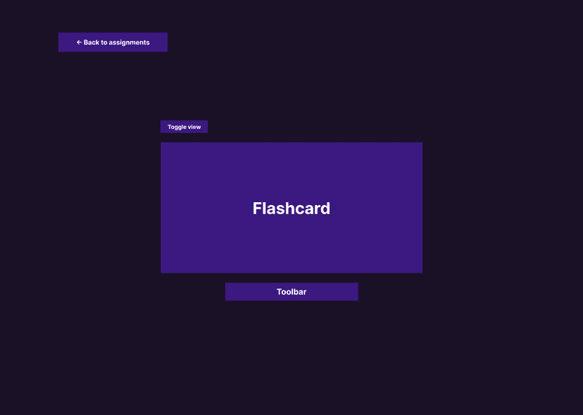 Flashcard Wireframe